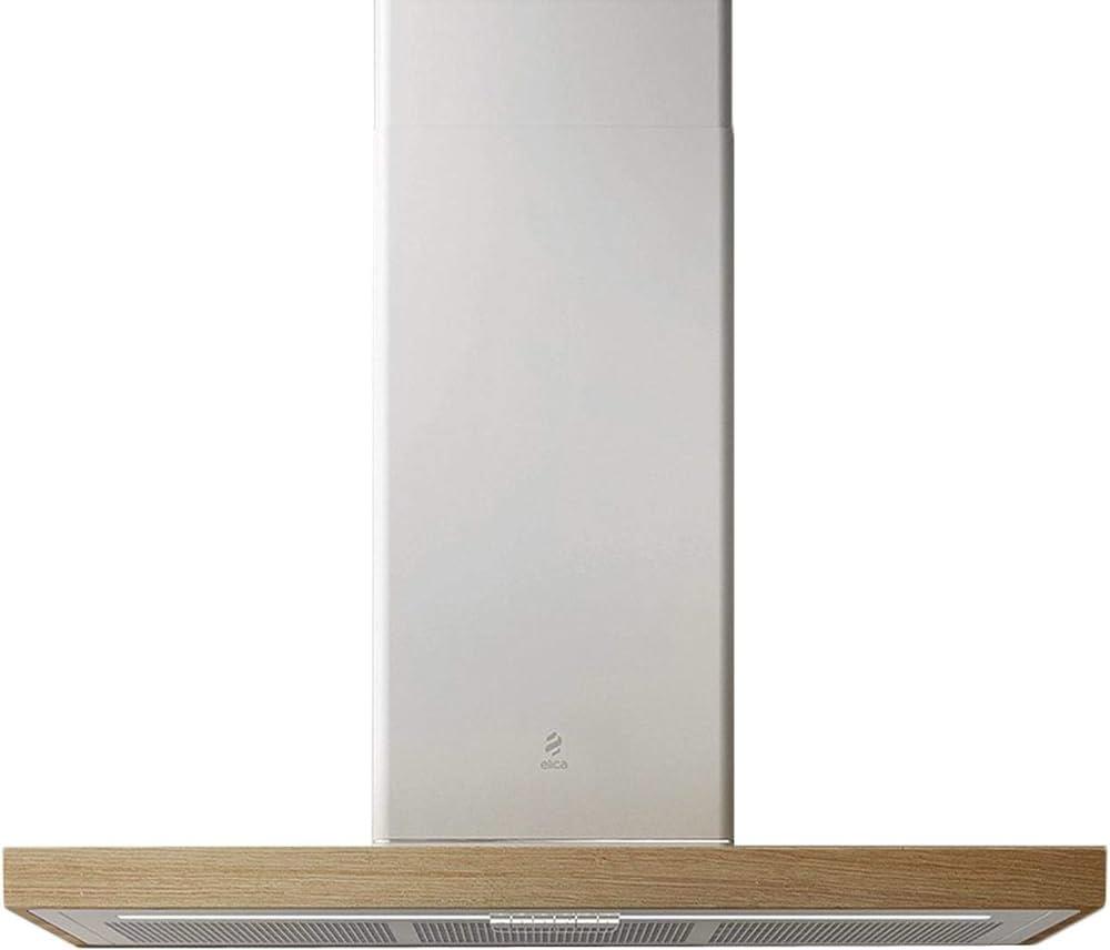 Elica PRF0147266  Bio WH/A 90 Rovere - Natural Oak + White Soft Touch Effect - Box
