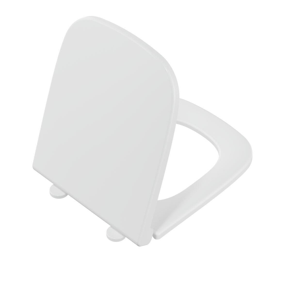 147-003-909-Vitra S20 Square Klozet Kapağı - Üstten Sıkmalı Yavaş Kapanır Plastik Menteşeli - Beyaz