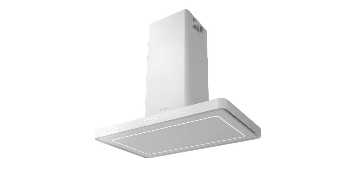 110.0456.265-Faber - T-Light isola EV8+ WH Matt A100 Mat Beyaz Ada Tipi Davlumbaz