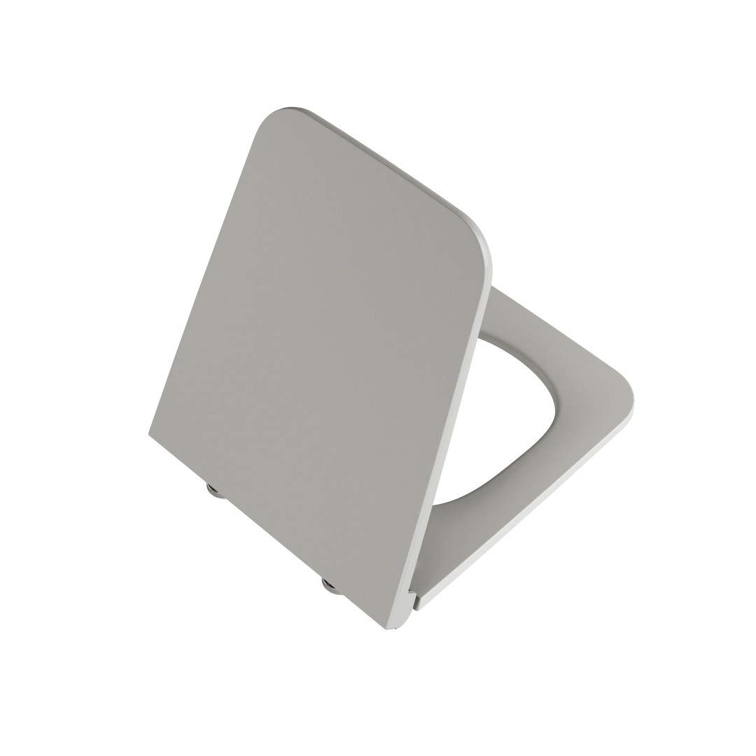 119-476R009 - Vitra Equal Soft Klozet Kapağı Kolay Sök-Tak Duroplast - Mat Taş Gri