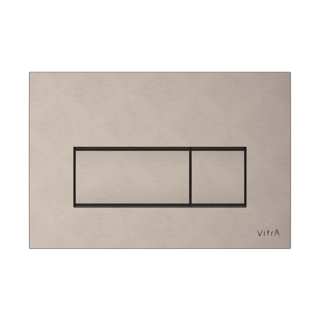 740-2395 - Vitra Root Square Kumanda Paneli - Fırçalı Nikel