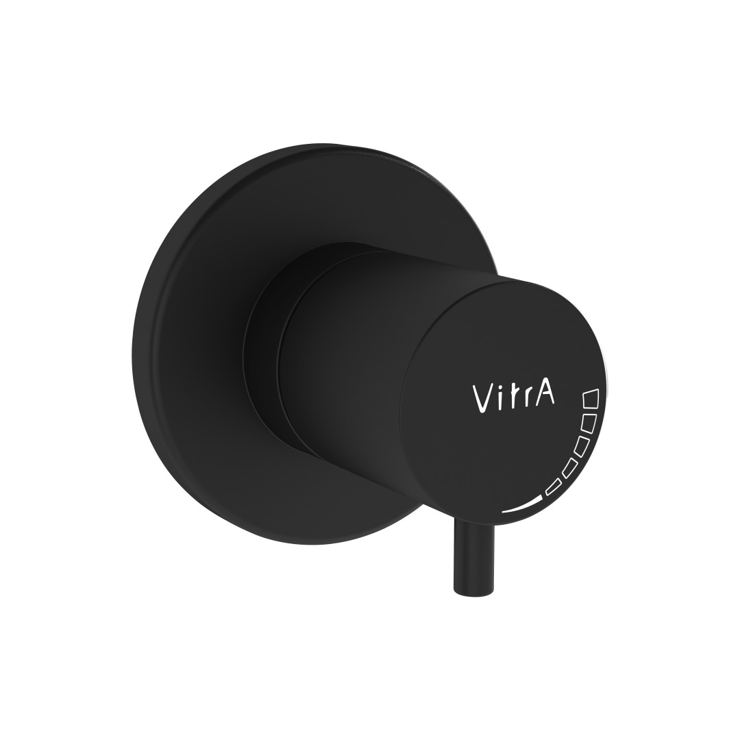 A4145836WTC - Vitra Origin Ankastre Stop Valf Siva Üstü Grubu - Mat Siyah