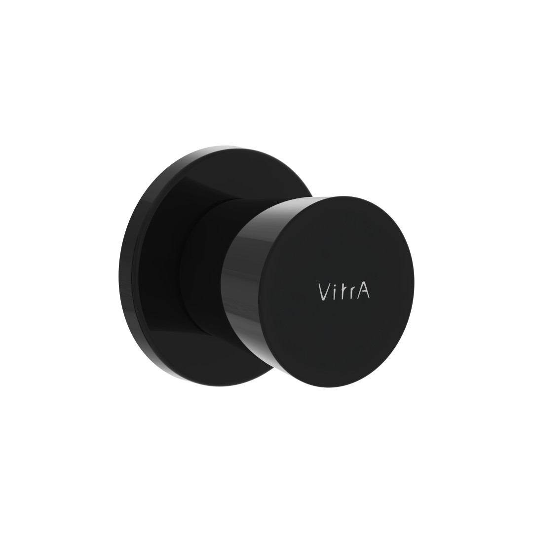 A4279339 - Vitra Liquid Ankastre Stop Valf Sıva Üstü Grubu, Parlak Siyah