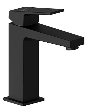 A4372236 - Vitra Minimax Square Lavabo Bataryası Large, Mat Siyah