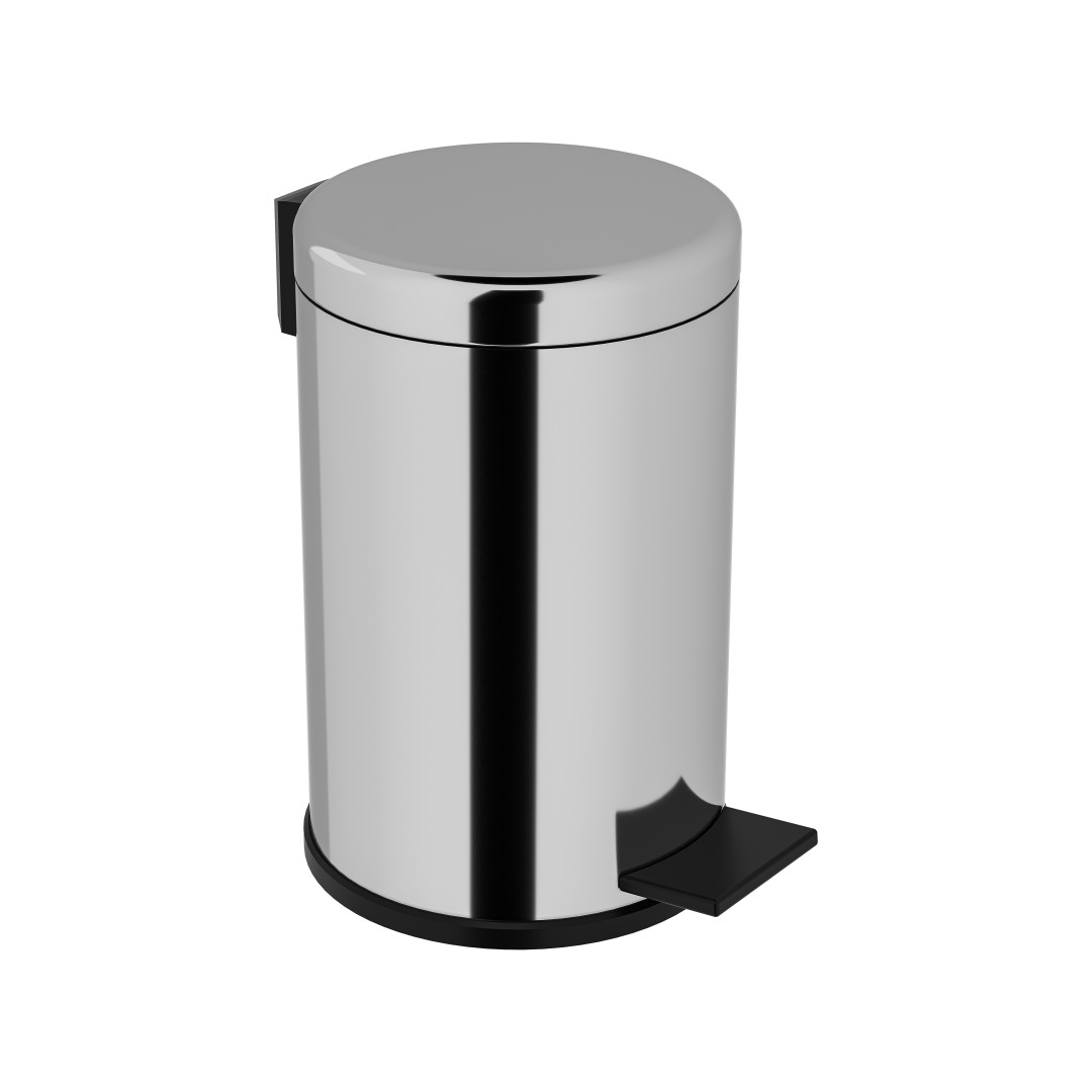 A44055-Vitra Arkitekta Çöp Kovası - 4,5 Lt - Parlak Paslanmaz Çelik