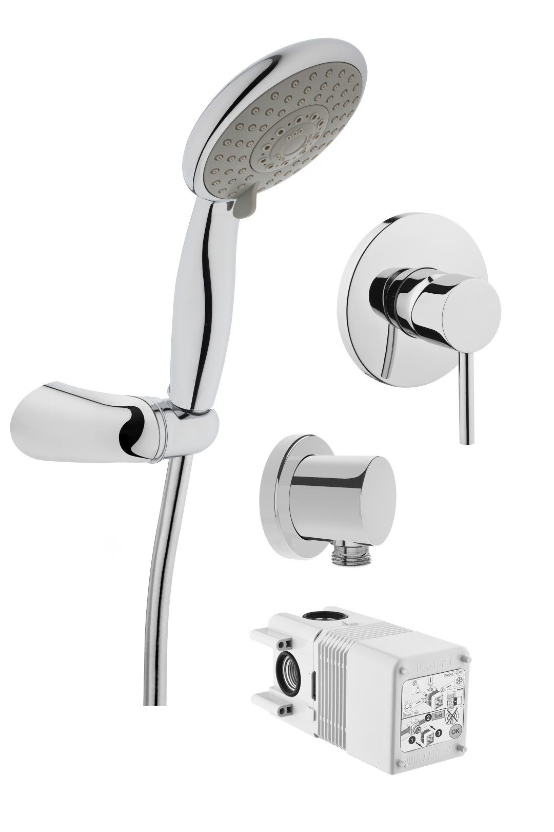 A49272-Artema Minimax S Ankanstre Duş Seti - Samba 5F - Krom