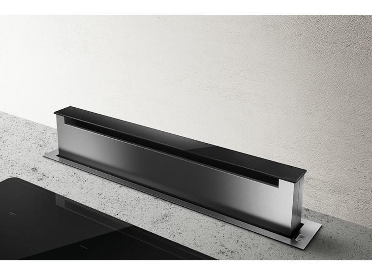 Elica Pandora IX/F/90 - Stainless Steel + Black Glass - Table/Hob Extra
