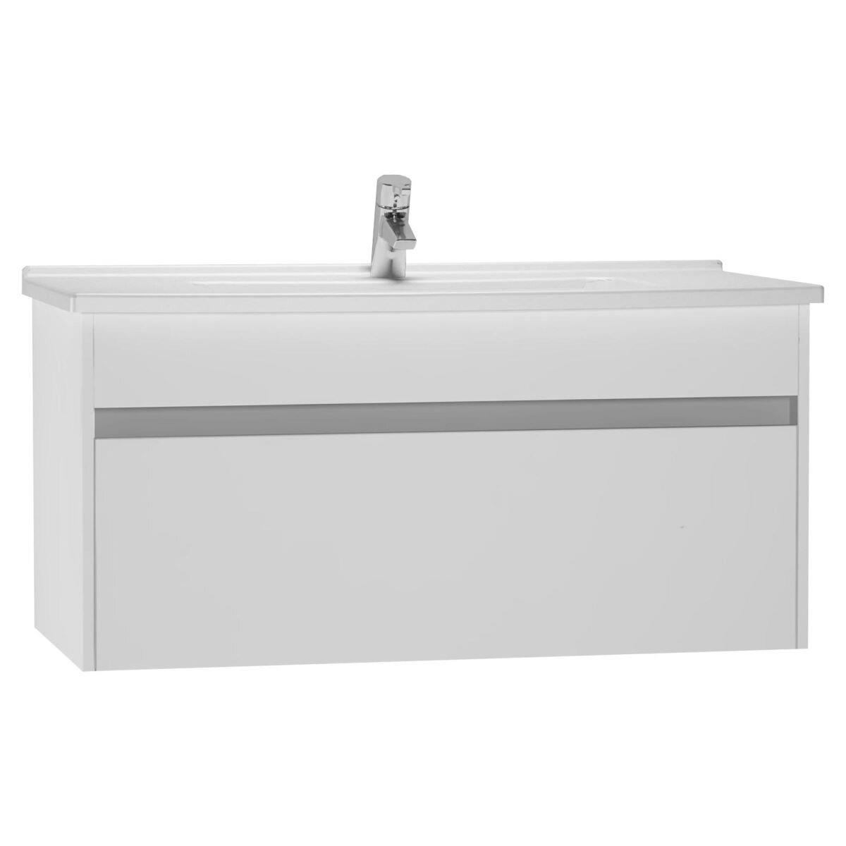 54742-Vitra S50+ Lavabo Dolabı 100 cm - Parlak Beyaz