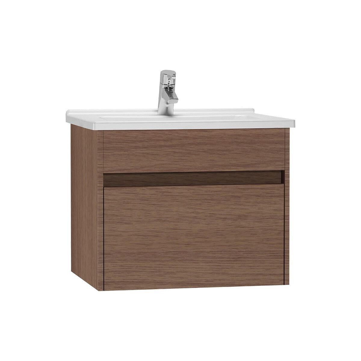 54736-Vitra S50+ Lavabo Dolabı 60 cm 5407 - Koyu Meşe