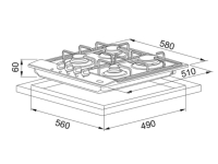 106.0489.620-Franke Ocak Linear FHNL 604 4G XS E