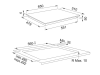 108.0606.108-Franke Ocak Cam İndüksiyonlu Smart FSM 654 I B BK