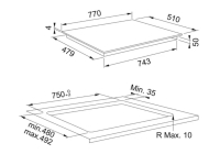 108.0606.110-Franke Ocak Cam İndüksiyonlu Smart FSM 808 I B BK