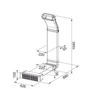 112.0678.323-Franke Davlumbaz Karbon Filtre (Smart62Gether 10 Cm Lik Modül)