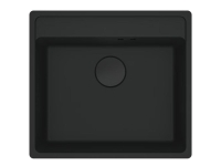 114.0661.642-Franke Fragranit Evye Maris MRG 610-52 Matt Black Tek Gözlü Damlalıksız