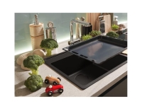 114.0661.642-Franke Fragranit Evye Maris MRG 610-52 Matt Black Tek Gözlü Damlalıksız
