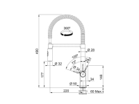 115.0486.993-Franke Evye Armatürü Fox Pro