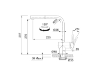 115.0625.523-Franke Evye Armatürü Atlas Neo Sensor Doccia Çelik