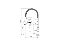 115.0653.407-Franke Evye Armatürü Active Plus Semi Pro Krom