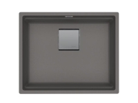 125.0529.605-Franke Fragranit Evye Kubus 2 KNG 110-52 Stone Grey Tek Gözlü Damlalıksız