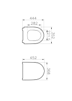 130-401R009 - Vitra Sento Slim Etekli Soft Klozet  Kapağı - DP-Mat Beyaz