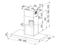 325.0653.923-Franke Davlumbaz Mythos FCR 625 TC BK-XS NG