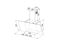 330.0516.052-Franke Davlumbaz FPJ V 915 V BK-XS A 90 CM Siyah