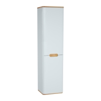 60848-Vitra Sento 40 cm Boy Dolap, Ayaksız, Mat Beyaz, Sağ