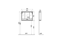 62236 - Vitra Valarte Dolaplı Ayna,100cm , Fildişi