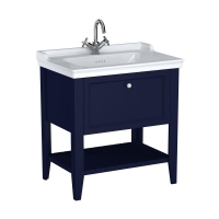 65776 - Vitra Valarte Lavabo Dolabı 80 Cm 1 Adet Çekmeceli Etajerli Lavabolu - Lacivert