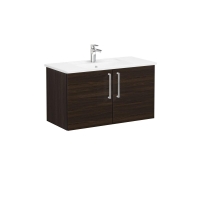 66312 -  Vitra Root Flat Lavabo Dolabı Kapaklı 100 Cm Köşe Lavabolu Ceviz - Fs