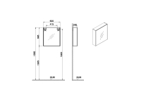 66900 - Vitra Basis Dolaplı Ayna 60 cm - sol