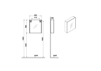 66901 - Vitra Basis Dolaplı Ayna, Aydınlatmasız 60cm Fırçalı Krom ,Sağ