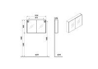 66903 - Vitra Basis Dolaplı Ayna Aydınlatmasız 100cm, Fırçalı Krom