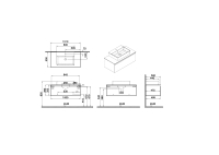 67696 - Vitra Nuo 100cm 1 Çekmeceli Siyah Cam Tezgahlı Lavabo Dolabı, Parlak Antrasit