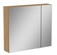 67706 - Vitra Asimetrik Dolaplı Ayna 80cm, Altın Meşe