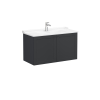 68747 - Vitra Root Classic Lavabo Dolabı kapaklı 100 Cm - Grafit - klasik lavabolu-Fs