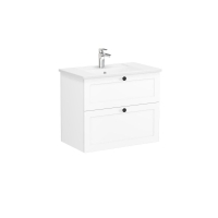 68855 - Vitra Root Classic Lavabo Dolabı 2 Çekmeceli 80 Cm Köşe Lavabolu Beyaz - Fs