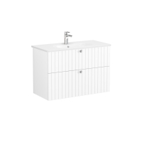 69457-Vitra Root Groove Lavabo Dolabı 2 Çekmeceli 100 cm Beyaz