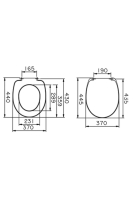 70-003-002-Norm Nuvoplast Klozet Kapağı - Plastik Menteşeli