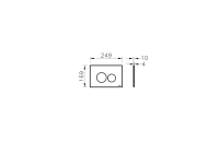 740-1600-Vitra Origin Kumanda Paneli - Beyaz Cam