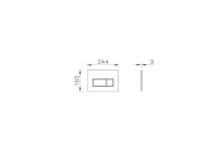740-2311-Vitra Root Square Kumanda Paneli, Mat Siyah