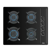 Teka GBC 64002 KBC BK (E4) Siyah Kristal Cam Ankastre Gazlı Ocak