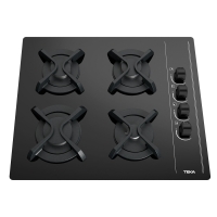 Teka GBC 64002 KBC BK (E4) Siyah Kristal Cam Ankastre Gazlı Ocak