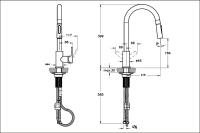 A42145-Artema Maestro Eviye Bataryası - Pull Down - Krom