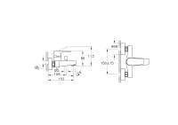 A43063 - Vitra Flow Square Banyo Bataryası - Krom