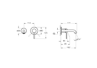 A4353774 - Artema Minimax Round Ankastre Lavabo Bataryası, Soft Altın