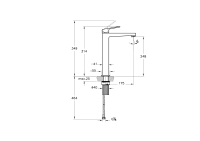 A4372434 - Artema Vitra Minimax Square Lavabo Bataryası Çanak, Fırçalı Nikel