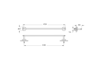 A44100-Vitra Base 200 Krom Uzun Havluluk