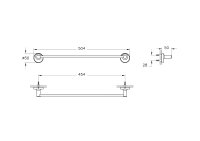 A44109 - Vitra Base 300 Uzun Havluluk - Krom