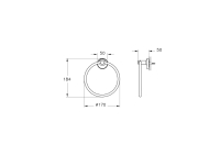 A44110-Vitra Base 300 Krom Halka Havluluk